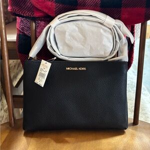 NWT Michael Kors Black Leather Women's Bag